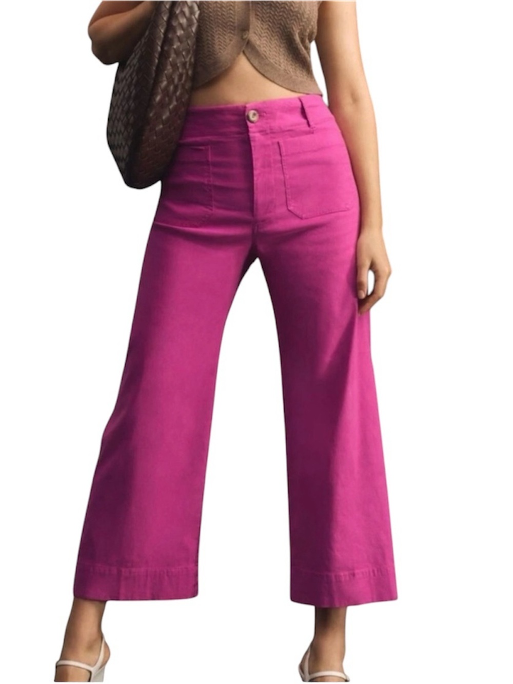 Maeve Anthropologie The Colette Crop Pant Pink Size 28p